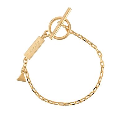 Gold t-bar bracelet