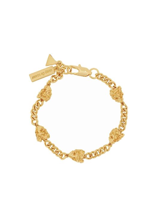 Gold rock chain bracelet