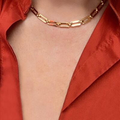 Isla gold chain link necklace