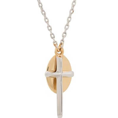 COLLIER CROIX ET DISQUE