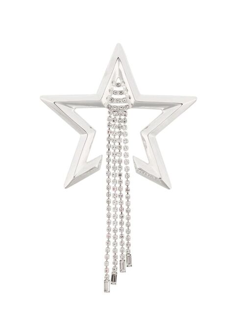 Silver star drapped brooch