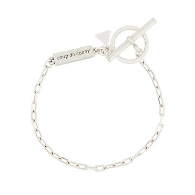 Silver t-bar bracelet