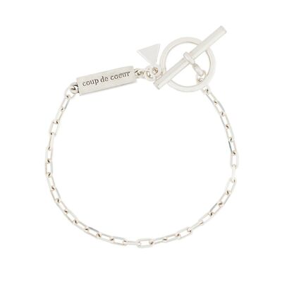 BRACCIALE T-BAR IN ARGENTO