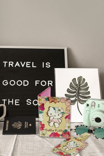 Porte-passeport Hello Kitty et étiquette de bagage, cadeaux de voyage (style vintage) 6