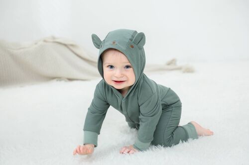 Bunny Romper Suit - Moss Green