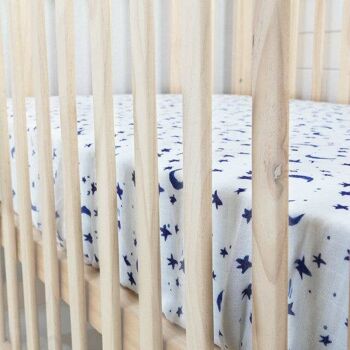 Drap de lit en mousseline de bambou de qualité supérieure - Minuit 3