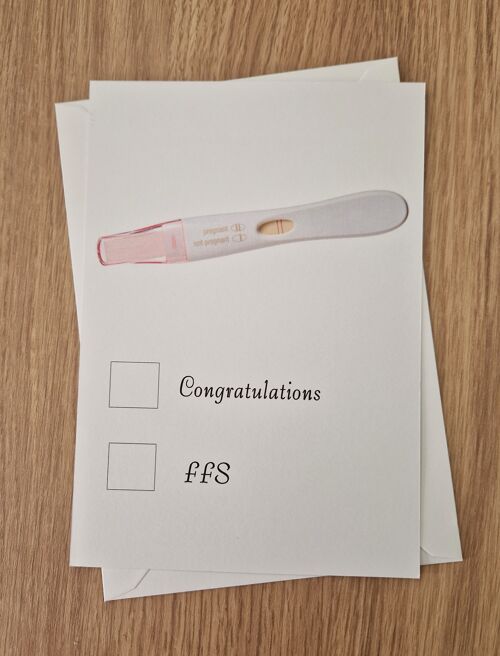 Funny Pregnancy Card - Pregnant Tick Box Card.