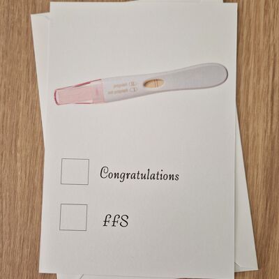 Lustige Schwangerschaftskarte - Schwangere Tick-Box-Karte.