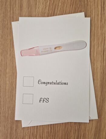 Carte de grossesse drôle - carte de case à cocher enceinte.