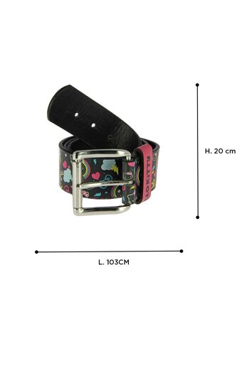 Ceinture de qualité à imprimé arc-en-ciel Hello Kitty (83 cm) 2