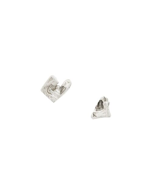 Silver mini vortex stud earrings