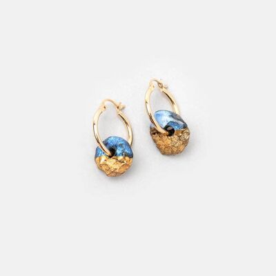 Nimbus Blue Hoop Earrings