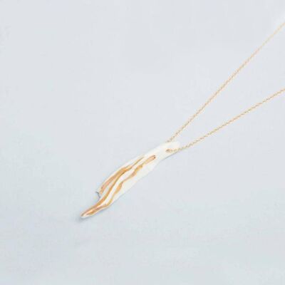 White Columbine Long Necklace