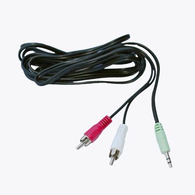 B1-1 Stereo Audio Cable - 3m length 3.5mm Male to 2xRCA Male -Gaming Chair Accessory