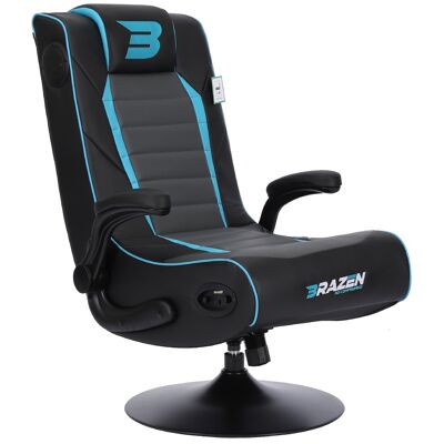 BraZen Serpent 2.1 Bluetooth Surround Sound Gaming Chair - blue