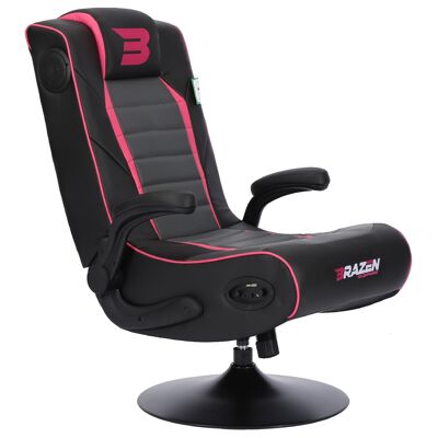 BraZen Serpent 2.1 Bluetooth Surround Sound Gaming Chair - pink