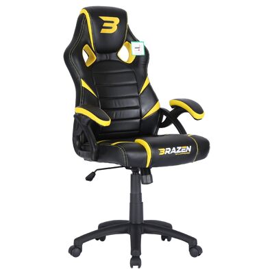 BraZen Puma PC Gaming Chair - yellow