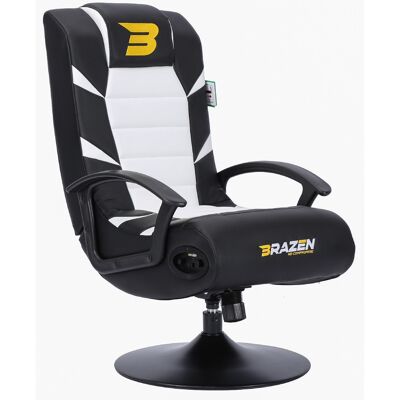 BraZen Pride 2.1 Bluetooth Surround Sound Gaming Chair - white