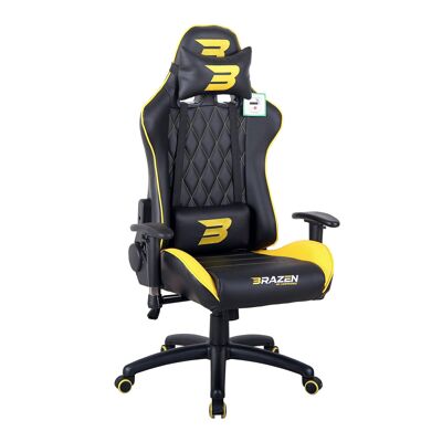 BraZen Phantom Elite PC Gaming Chair - yellow