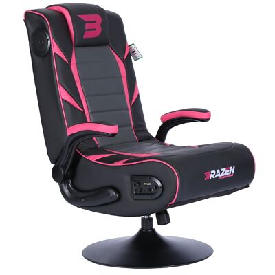 BraZen Panther Elite 2.1 Bluetooth Surround Sound Gaming Chair - pink