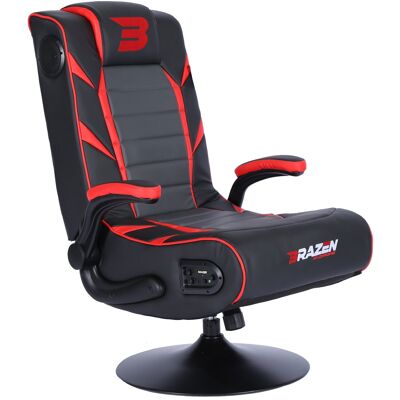 BraZen Panther Elite 2.1 Bluetooth Surround Sound Gaming Chair - red