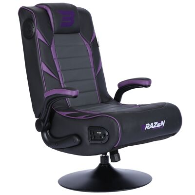 BraZen Panther Elite 2.1 Bluetooth Surround Sound Gaming Chair - purple