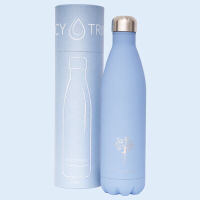 Isolierflasche aus Edelstahl, 750 ml, blau, Yogabaum