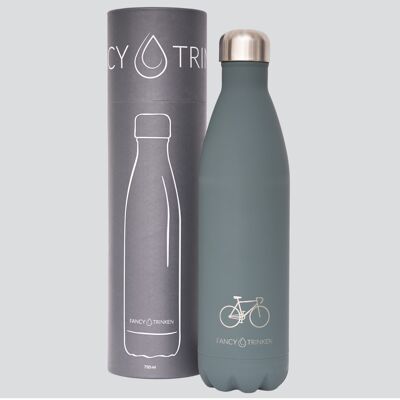 Isolierflasche aus Edelstahl, 750 ml, grau, Fahrrad