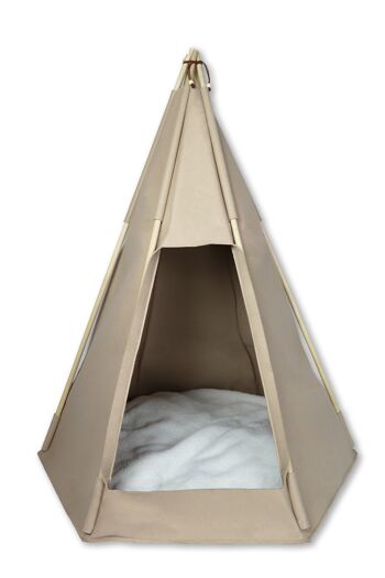 Tipi pour animaux "Filou" taupe 1
