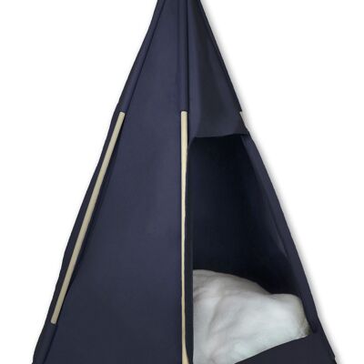 Pet teepee "Filou" dark blue