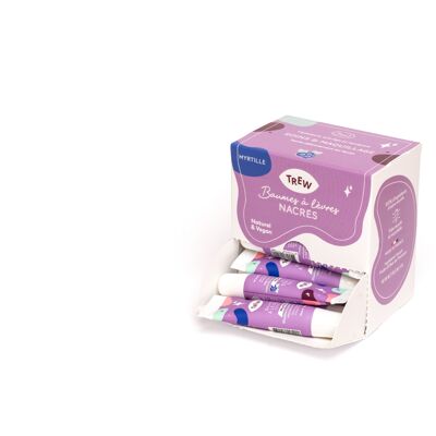 Nacré Myrtille lip balm: Dispenser box of 12 units