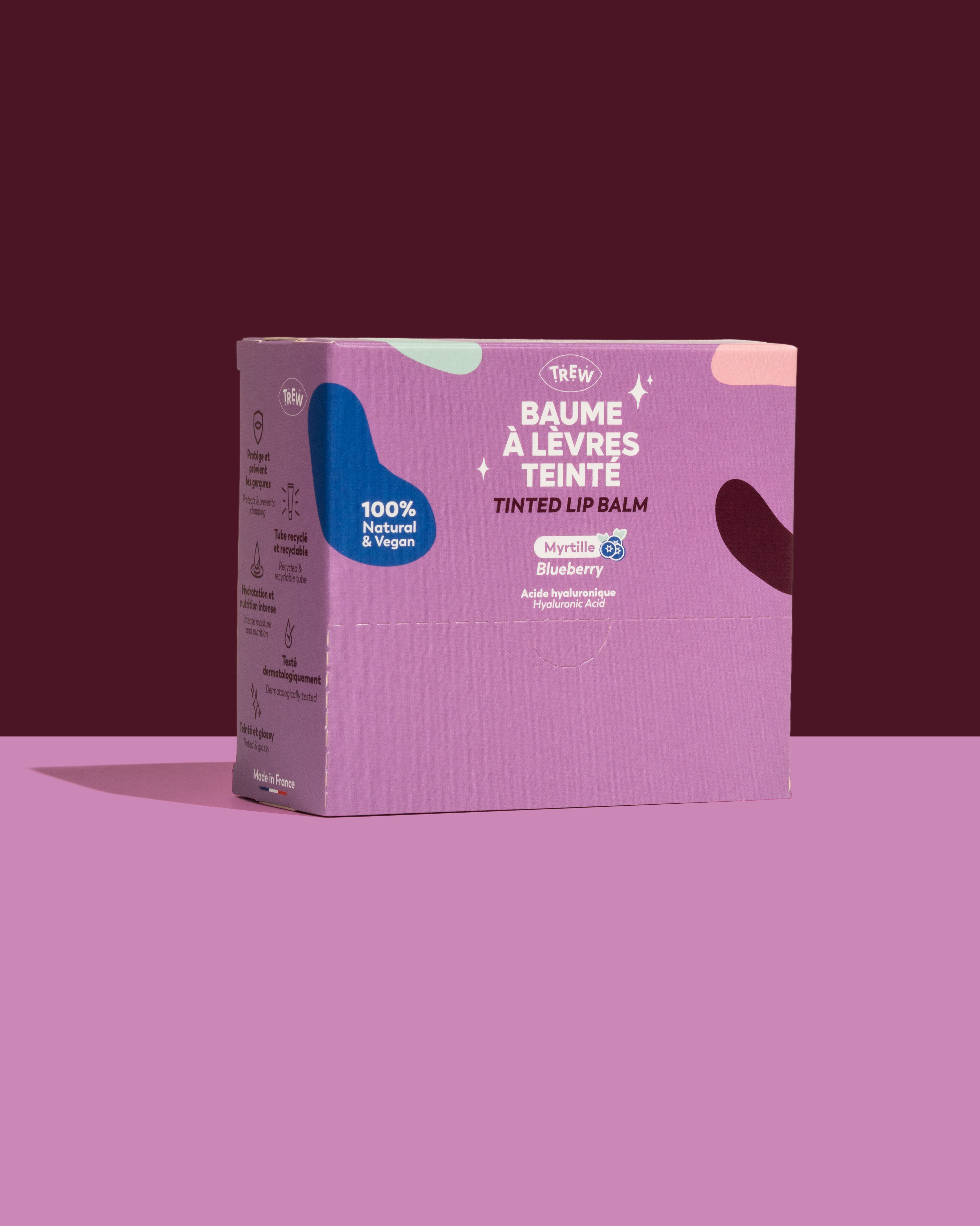 Nacré Myrtille lip balm: Dispenser box of 12 units