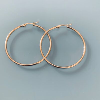 Gold stainless steel hoops