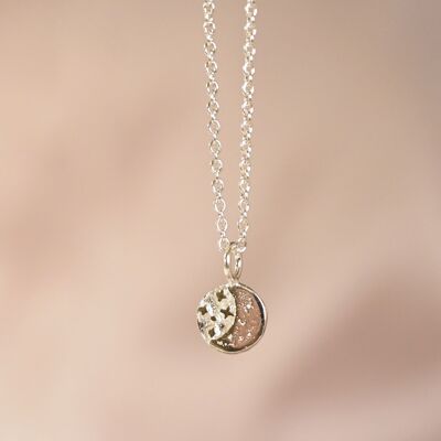 Silver Mini Moonlight Pendant Necklace