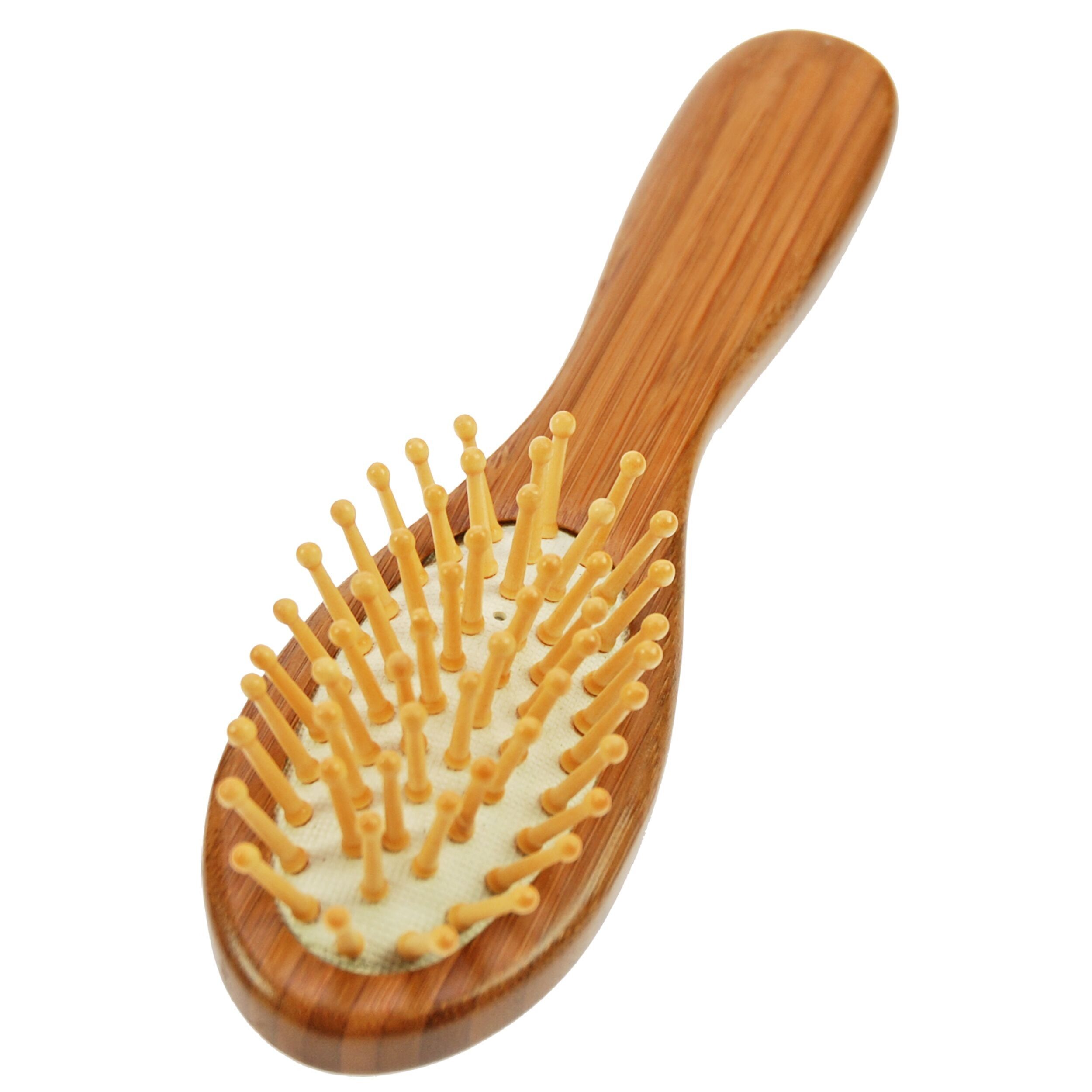 Hairbrush, bamboo wood, wooden pencils with knobs, 18 x 5 cm