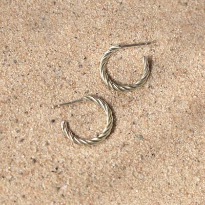 9ct Gold Entwined Hoop Earrings