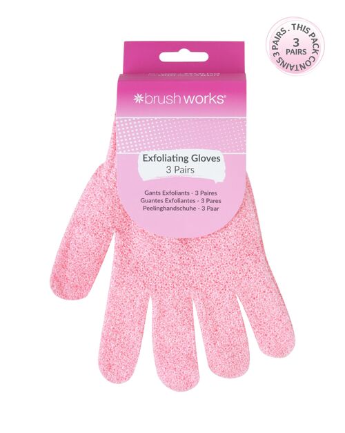 Brushworks Exfoliating Gloves (Pack of 3)