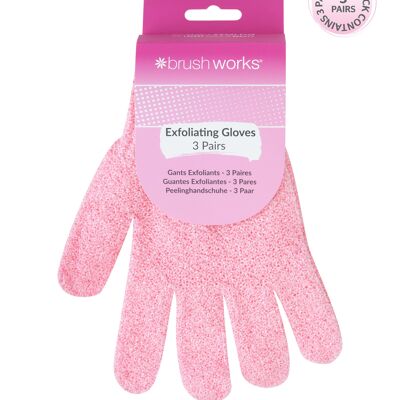 Brushworks Guantes Exfoliantes (Pack de 3)