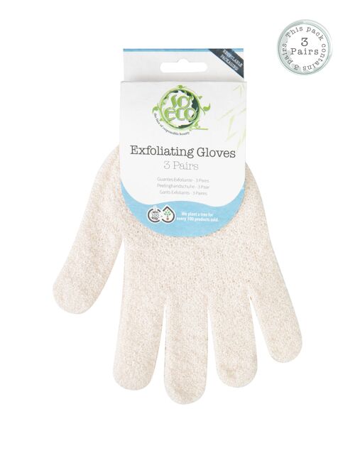 So Eco Exfoliating Gloves - 3 Pack