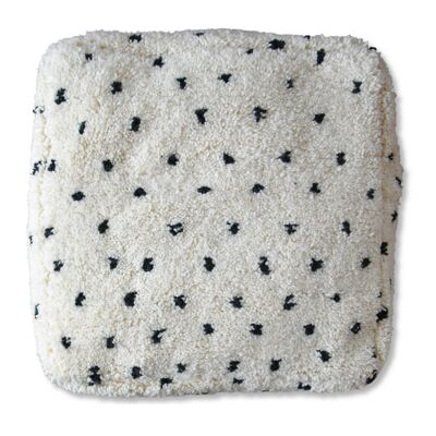 Dotted Beni Ourain pouf Fluffy - Floor cushion cover
