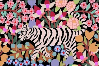 IXXI - Tiger in Flowers S - Wall art - Poster - Wall Decoration 2