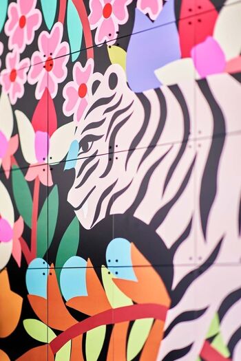 IXXI - Tiger in Flowers L - Wall art - Poster - Wall Decoration 2