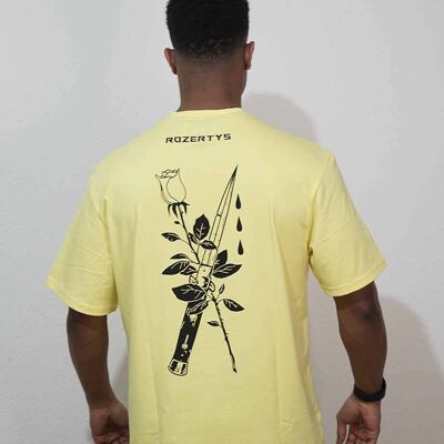 ROZERTYS EMBROIDERY YELLOW OVERSIZE TEE