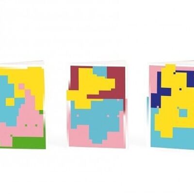 Trio de carnets A6 - Pixel