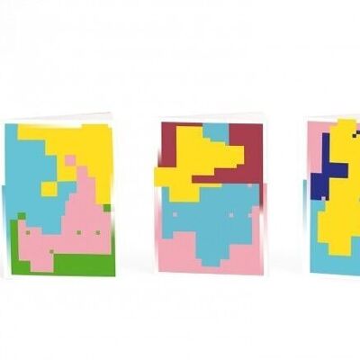 Trio di quaderni A6 - Pixel