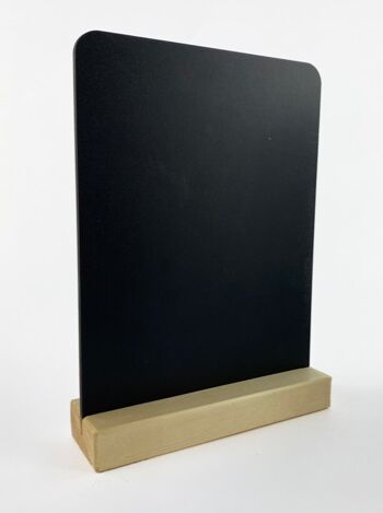 Tableau de table en pin 20 x 15 cm avec 2 faces lisses noires 3