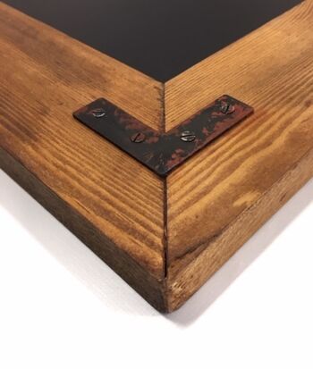 Ardoise noire 50 x 70 cm cadre en bois rustique 2