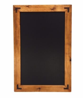 Ardoise noire 50 x 70 cm cadre en bois rustique 4