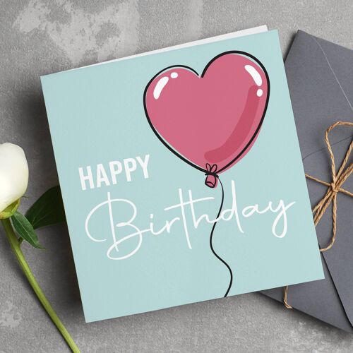 Balloon Happy Birthday Card