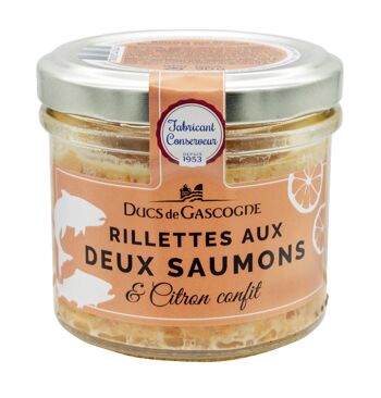 Rillettes aux deux saumons et citron confit 90g